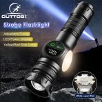 Outtobe Mini Torch Light Led Power Display Adjustable Focus