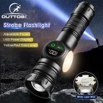 Outtobe Mini Torch Light Led Power Display Adjustable Focus