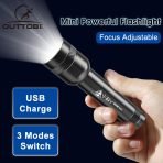 Outtobe Mini Torch Light Led Power Display Adjustable Focus - Image 4
