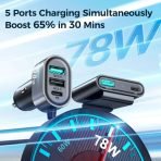 Joyroom Jr-CL05 78w Multi 5ports fast car charger - Image 3