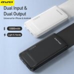 Awei P5K 10000mAh Dual USB Port Fast Charging Power Bank - Image 3