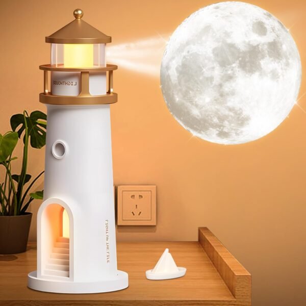 Moon Lamp Projection Lighthouse Night Light